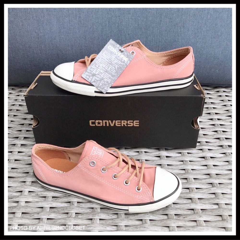 CONVERSE CHUCKS LO OX TOP DAINTY BRUSHED SNEAKERS - Picture 4 of 8